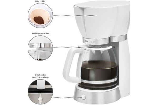 Ekspres Clatronic KA3689 Przelewowy biały