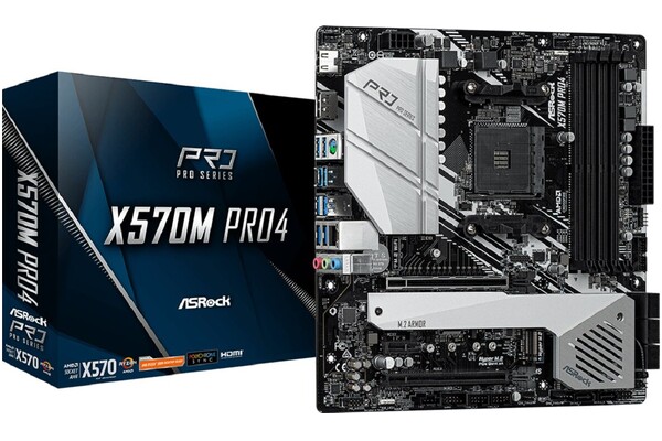 Płyta główna ASrock X570M Pro4 Socket AM4 AMD X570 DDR4 microATX