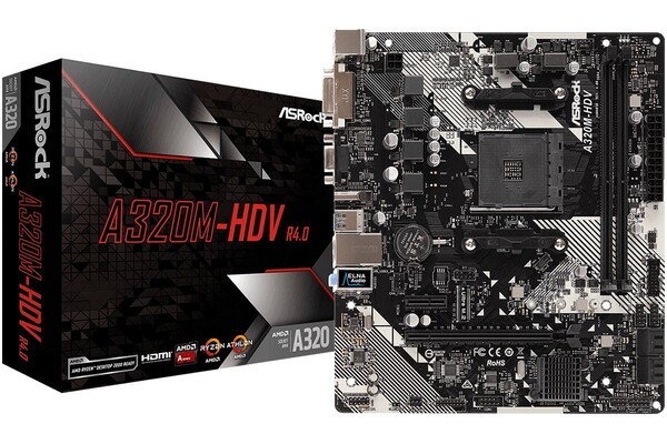 Płyta główna ASrock A320M -HDV R4.0 Socket AM4 AMD A320 DDR4 microATX