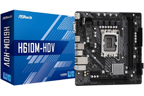 Płyta główna ASrock H610M HDV/M.2 Socket 1700 Intel H610 DDR4 microATX