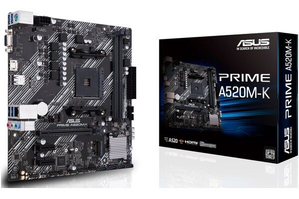Płyta główna ASUS A520M-K Prime Socket AM4 AMD A520 DDR4 microATX