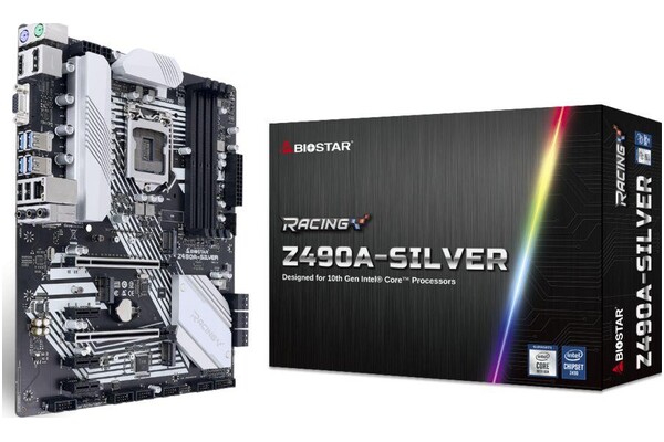 Płyta główna BIOSTAR Z490A Silver Socket 1200 Intel Z490 DDR4 ATX