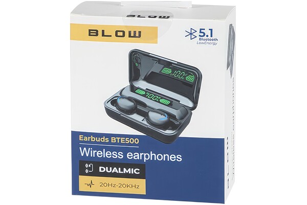 Słuchawki BLOW BTE500 Earbuds Dokanałowe Bezprzewodowe czarny