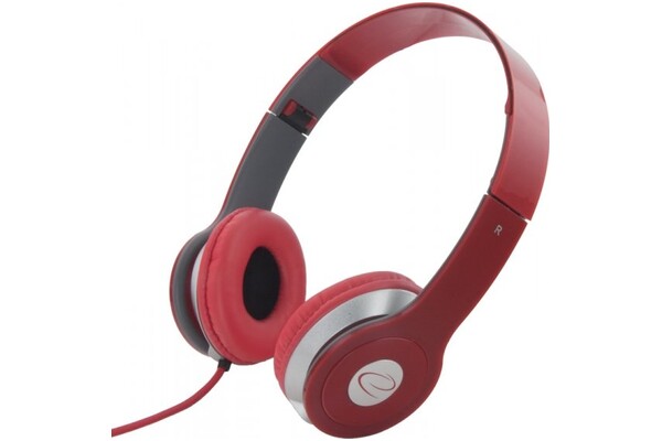 Słuchawki Esperanza EH145R Techno Nauszne Przewodowe czerwony