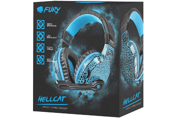 Słuchawki FURY NFU0863 Hellcat Nauszne Przewodowe czarno-niebieski