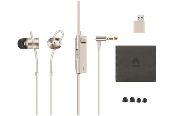 Słuchawki Huawei AM185 Dokanałowe Przewodowe złoty
