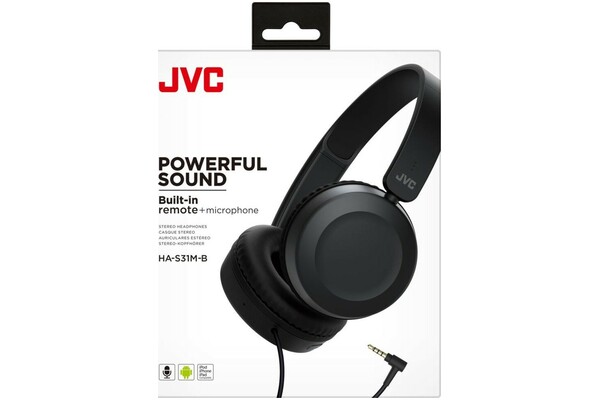 Słuchawki JVC HAS31MBE Nauszne Przewodowe czarny