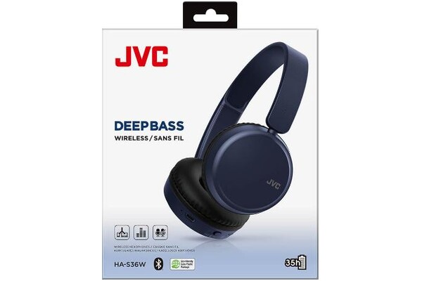 Słuchawki JVC HAS36WAU Nauszne Bezprzewodowe niebieski