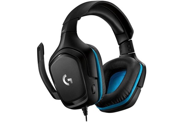 Słuchawki Logitech G432 Nauszne Przewodowe czarno-niebieski