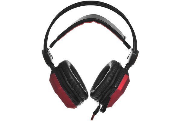 Słuchawki Mad Dog GH001 Nauszne Przewodowe czarno-czerwony