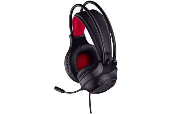 Słuchawki Mad Dog GH003 Nauszne Przewodowe czarno-czerwony