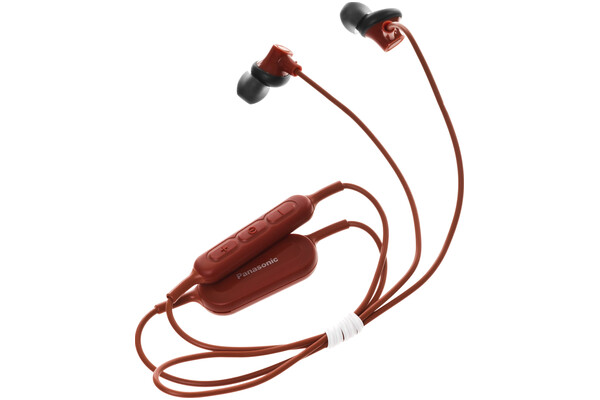 Słuchawki Panasonic RPNJ310BER Dokanałowe Bezprzewodowe czerwony