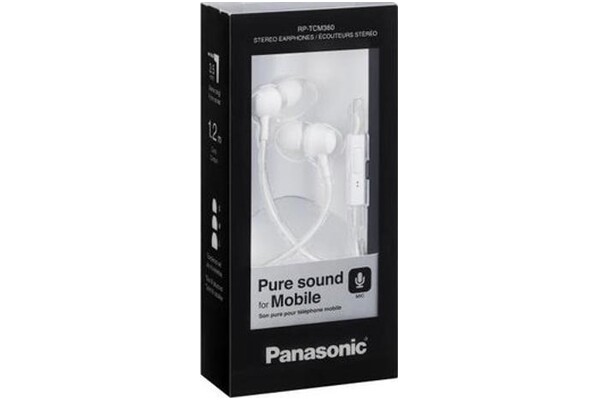 Słuchawki Panasonic RPTCM360EW Dokanałowe Przewodowe biały