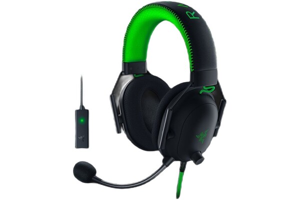 Słuchawki Razer Blackshark V2 Nauszne Przewodowe czarno-zielony