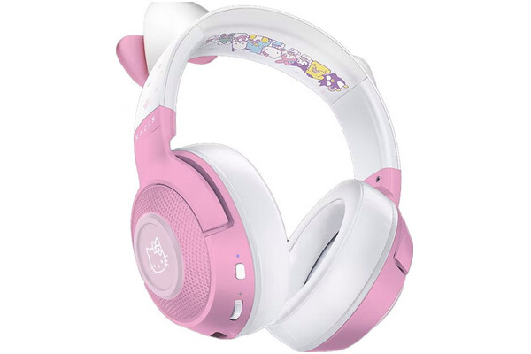 Słuchawki Razer Kraken Hello Kitty Nauszne Bezprzewodowe biało-różowy