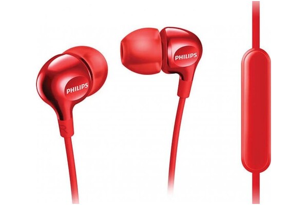 Słuchawki Philips SHE3555RD00 Dokanałowe Przewodowe czerwony
