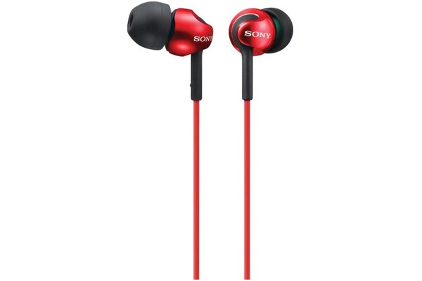 Słuchawki Sony MDREX110LP Dokanałowe Przewodowe czerwony