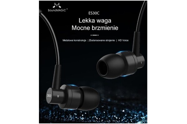 Słuchawki SoundMAGIC ES30 Dokanałowe Przewodowe niebieski