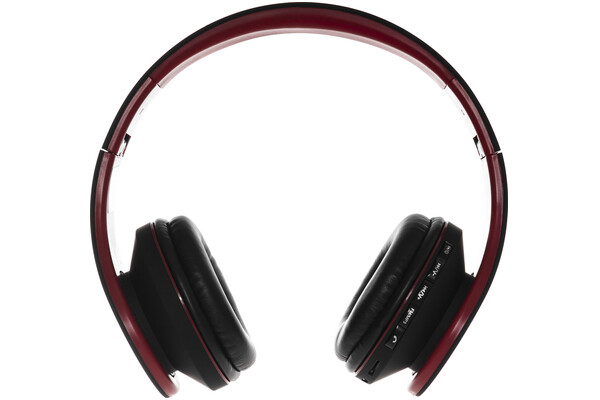 Słuchawki XMUSIC BTH101R Nauszne Bezprzewodowe czarno-czerwony