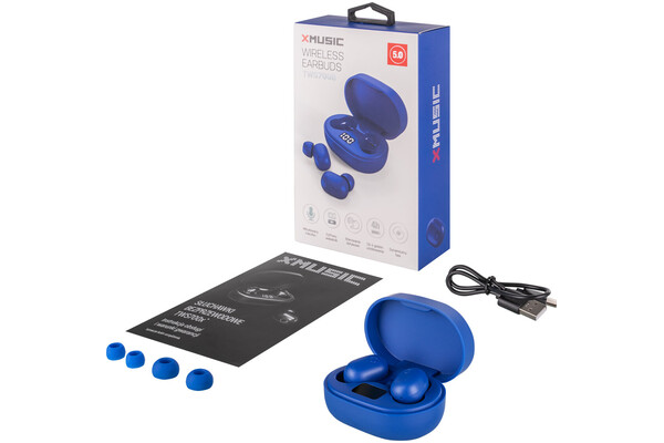 Słuchawki XMUSIC TWS700B Dokanałowe Bezprzewodowe niebieski