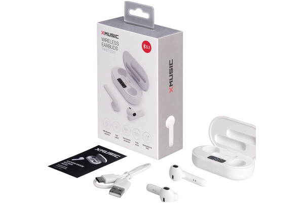 Słuchawki XMUSIC TWS750W Douszne Bezprzewodowe biały
