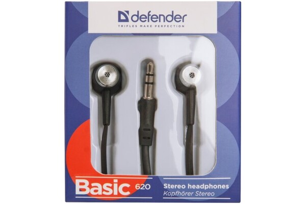Słuchawki DEFENDER Basic 620 Dokanałowe Przewodowe czarny
