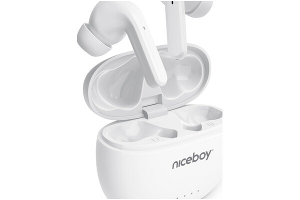 Słuchawki Niceboy Hive Pins 3 Dokanałowe Bezprzewodowe biały