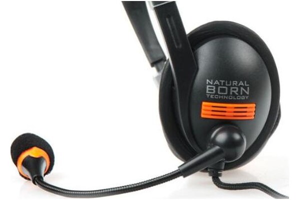 Słuchawki NATEC Drone Nauszne Przewodowe czarno-pomarańczowy