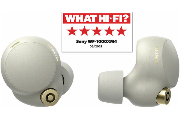 Słuchawki Sony WF1000XM4 Dokanałowe Bezprzewodowe srebrny