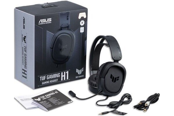 Słuchawki ASUS TUF Gaming H1 Nauszne Przewodowe czarny