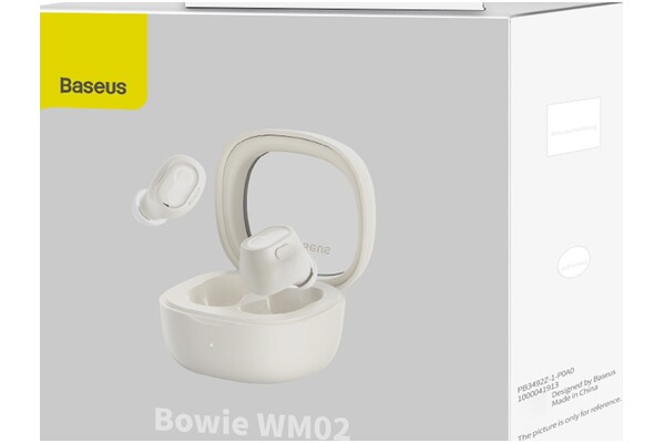 Słuchawki Baseus WM02 Bowie Dokanałowe Bezprzewodowe biały