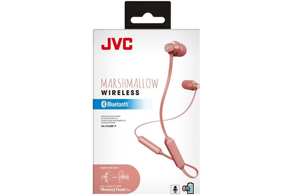 Słuchawki JVC HAFX35BT Dokanałowe Bezprzewodowe różowy