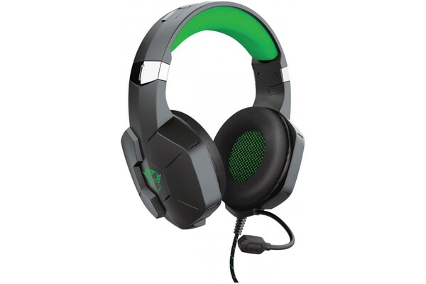 Słuchawki Trust GXT323X Carus Nauszne Przewodowe czarno-zielony