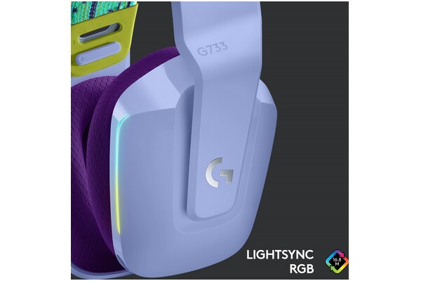 Słuchawki Logitech G733 Lightspeed Nauszne Bezprzewodowe fioletowy