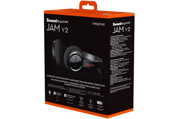 Słuchawki Creative Sound Blaster Jam V2 Nauszne Bezprzewodowe czarny