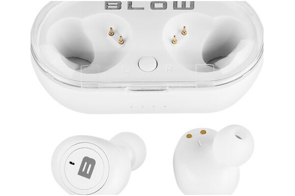 Słuchawki BLOW BTE100 Earbuds Dokanałowe Bezprzewodowe biały