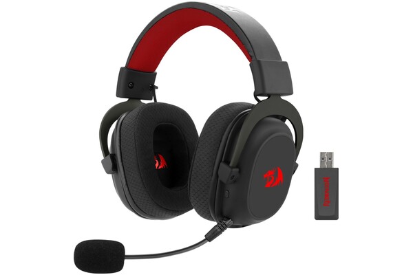 Słuchawki Redragon H510 Zeus Nauszne Bezprzewodowe czarno-czerwony