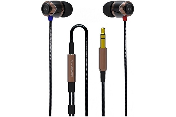 Słuchawki SoundMAGIC E10 Dokanałowe Przewodowe Złoto-czarny