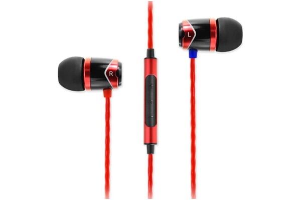 Słuchawki SoundMAGIC E10C Dokanałowe Przewodowe czerwono-czarny