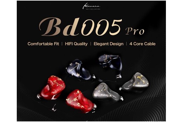 Słuchawki KINERA BD005 Pro Dokanałowe Przewodowe szary