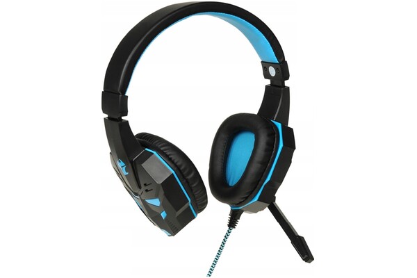 Słuchawki iBOX X8 Aurora Nauszne Przewodowe czarno-niebieski