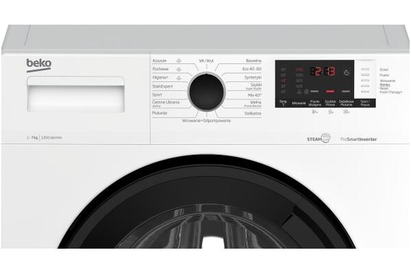 Pralka Beko WUE7612WPBSE SteamCure 7.0kg 1200obr./min