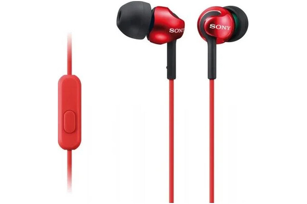 Słuchawki Sony MDREX110APR Douszne Przewodowe czerwono-czarny