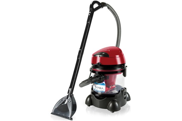 Odkurzacz MPM MOD22 Vira tradycyjny z pojemnikiem 2400W czarno-czerwony