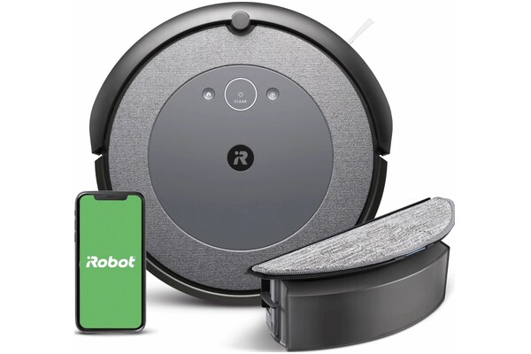 Odkurzacz iRobot I5 Roomba robot sprzątający z pojemnikiem czarno-szary
