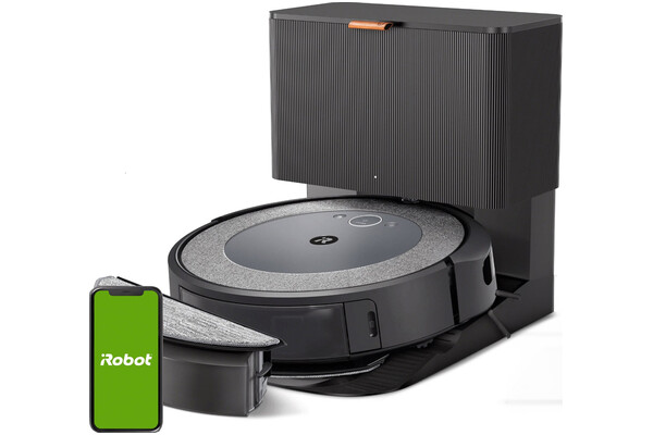 Odkurzacz iRobot I5+ Roomba robot sprzątający z pojemnikiem czarno-szary