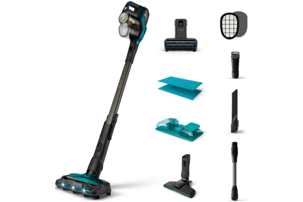 Odkurzacz Philips XC814901 Aqua 8000 pionowy bezworkowy czarno-niebieski