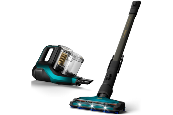 Odkurzacz Philips XC814901 Aqua 8000 pionowy bezworkowy czarno-niebieski