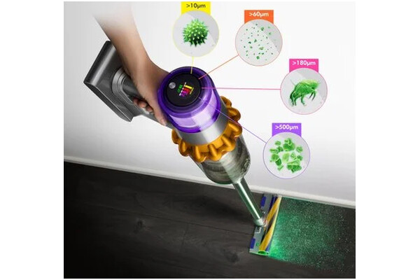 Odkurzacz Dyson V15 Absolute Detect pionowy bezworkowy szary