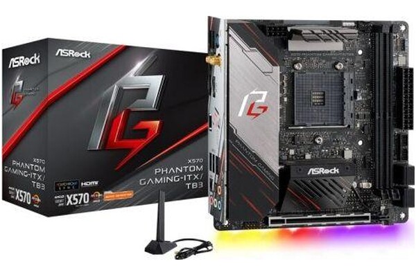 Płyta główna ASrock X570 Phantom Gaming ITX/TB3 Socket AM4 AMD X570 DDR4 Mini-ITX